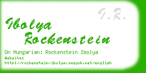ibolya rockenstein business card